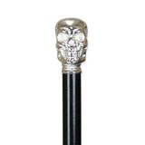 Skull Cane - Silver Tone