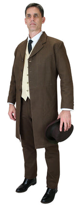 Sable Brushed Cotton Frock Coat