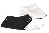 Premium Mens Button Spats - White Satin / Black Buttons (One Pair)