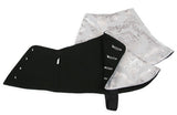 Premium Mens Button Spats - Silver Jacquard (One Pair)