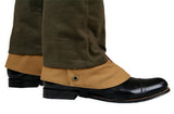 Premium Mens Button Spats - Brown Canvas (One Pair)