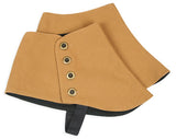 Premium Mens Button Spats - Brown Canvas (One Pair)