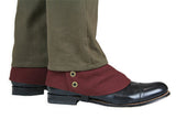 Premium Mens Button Spats - Crimson Canvas (One Pair)