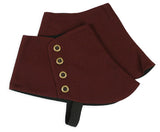 Premium Mens Button Spats - Crimson Canvas (One Pair)