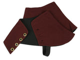 Premium Mens Button Spats - Crimson Canvas (One Pair)