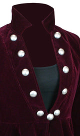 Velvet Tailcoat - Burgundy