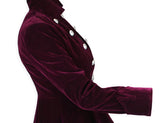 Velvet Tailcoat - Burgundy