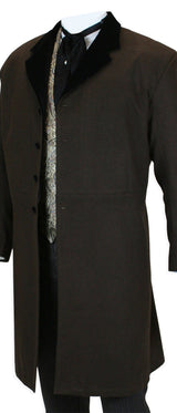 Davenport 100% Wool Frock Coat - Brown