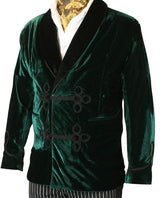 Vintage Smoking Jacket - Green Velvet