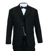 Livingston Black Brushed Cotton Sack Coat