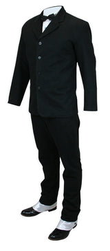 Livingston Black Brushed Cotton Sack Coat