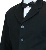Livingston Black Brushed Cotton Sack Coat