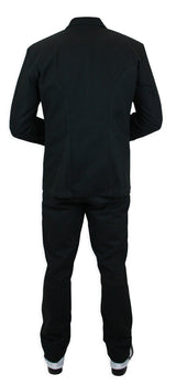 Livingston Black Brushed Cotton Sack Coat