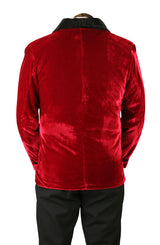 Vintage Velvet Smoking Jacket - Red