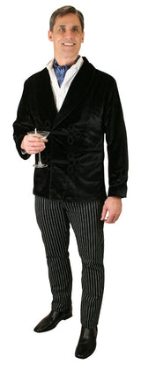 Vintage Smoking Jacket - Black Velvet