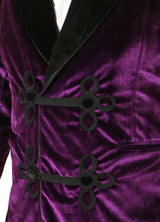 Vintage Velvet Smoking Jacket - Purple
