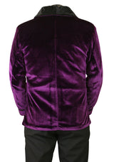 Vintage Velvet Smoking Jacket - Purple