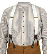 White Elastic Y-Back Braces