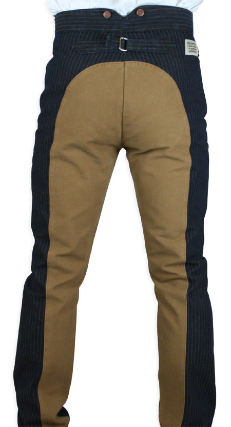 Olson Saddle Pants - Denim/Tan