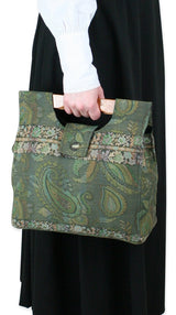 Small Carpetbag - Olive Paisley