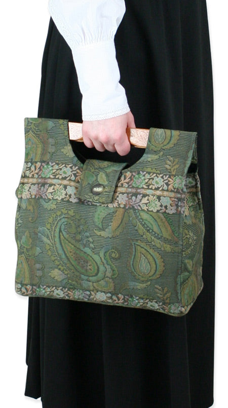 Small Carpetbag - Olive Paisley