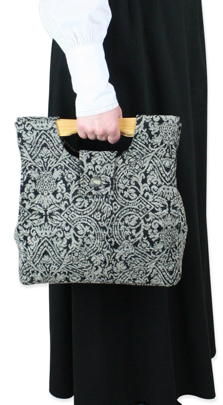 Small Carpetbag - Black Chenille