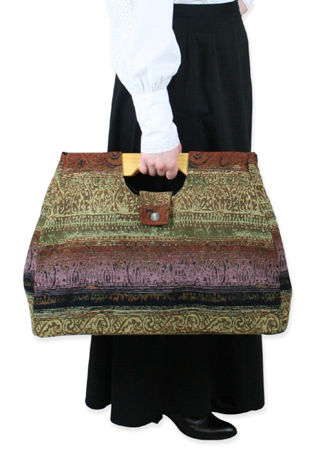 Large Carpetbag - Rust Stripe