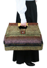 Large Carpetbag - Rust Stripe