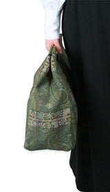 Large Carpetbag - Olive Paisley