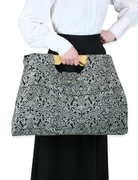 Large Carpetbag - Black Chenille