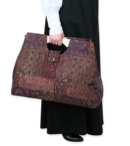Large Carpetbag - Wine Paisley