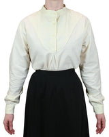 Ladies Embroidered Work Shirt - Ivory