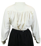 Ladies Embroidered Work Shirt - Ivory