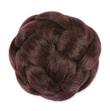 4.5" Braided Bun Wig - Dark Auburn