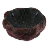 4.5" Braided Bun Wig - Dark Auburn