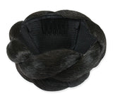 3.5" Braided Bun Wig - Off-Black