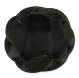 3.5" Braided Bun Wig - Off-Black