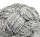 3.5" Braided Bun Wig - Dark Brown/Gray