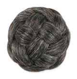 4.5" Braided Bun Wig - Dark Brown (10% Gray)