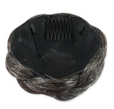 4.5" Braided Bun Wig - Dark Brown (10% Gray)