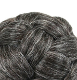 4.5" Braided Bun Wig - Dark Brown (10% Gray)