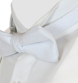 Pique Tie - White