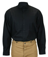 Sinclair Edwardian Club Collar Shirt - Black