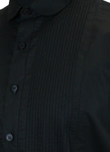 Sinclair Edwardian Club Collar Shirt - Black