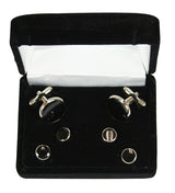 Cufflink Set - Silver/Black
