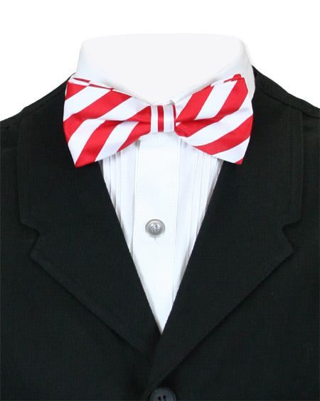 Dandy Bow Tie - Red/White Stripe