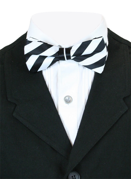 Dandy Bow Tie - Black/White Stripe