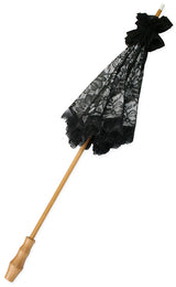 Lace Parasol - Black Overlay
