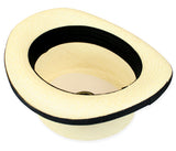Panama Straw Top Hat - Natural