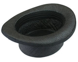 Panama Straw Top Hat - Black